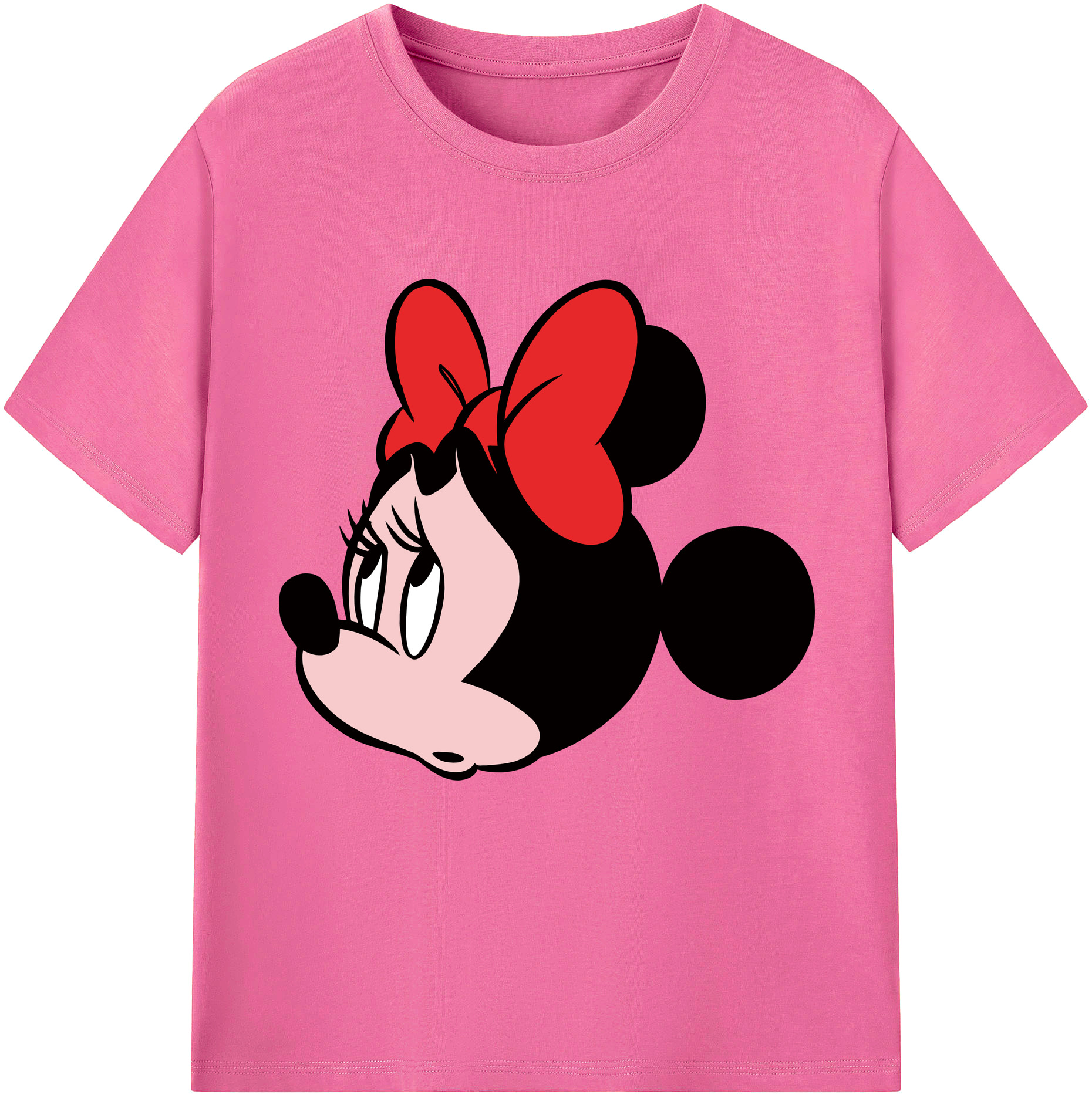 （画像用） ミッキーマウス Mickey Mouse レディースカジュアルプリントTシャツ（綿100％）